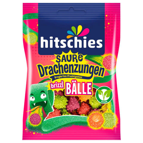 Hitschies Saure Drachenzungen brizzle Bälle 100g Hitschies