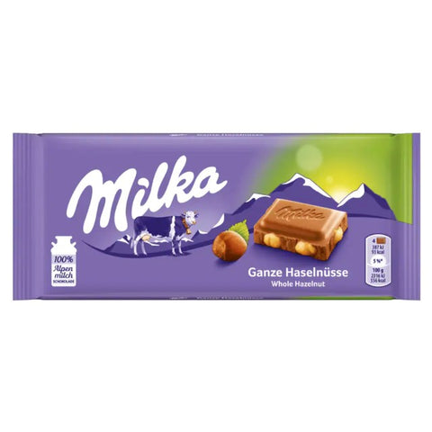 Milka Schokolade Ganze Haselnüsse 100g Milka